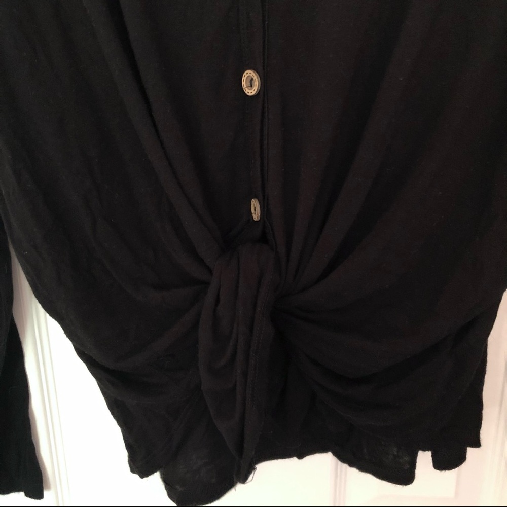 Super Soft Black Button Down Top - image 4
